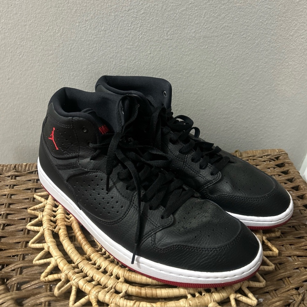 Jordan Black and Red Sneakers